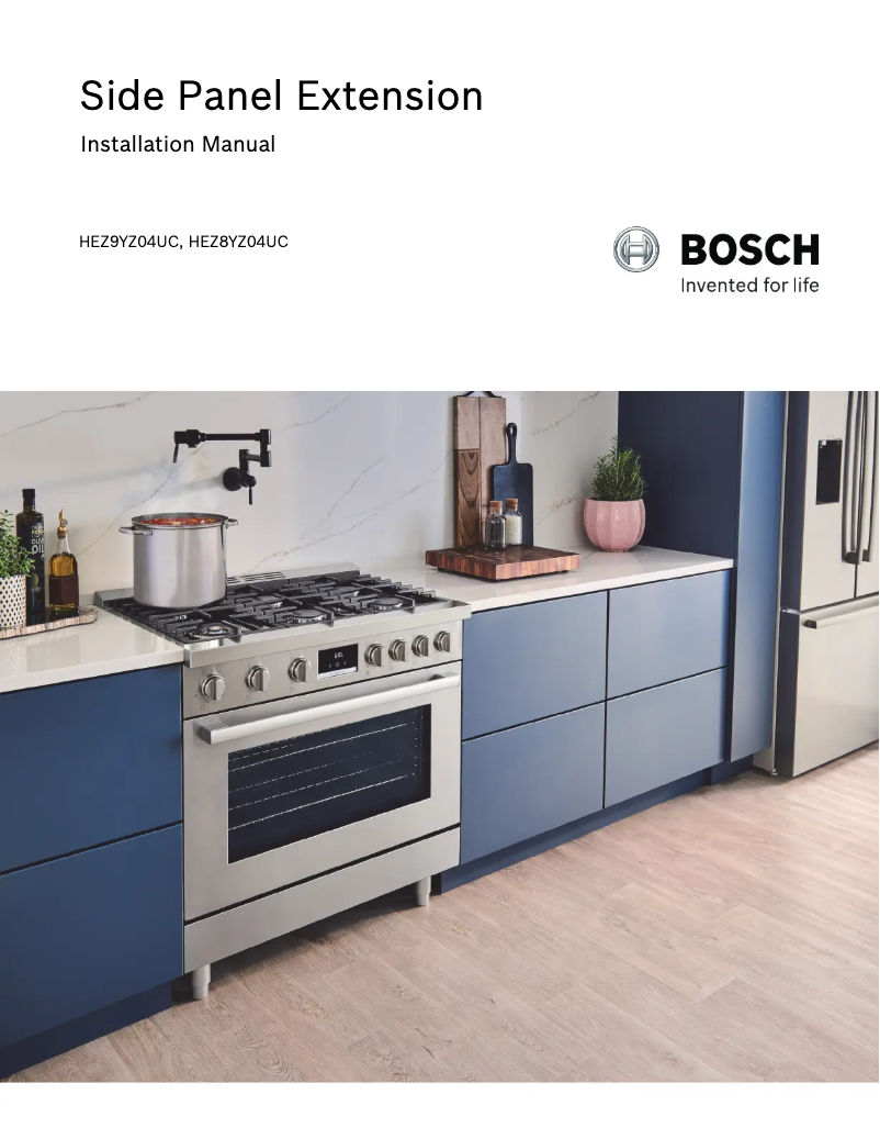 Page n°1 - Manuel utilisateur Bosch HEZ8YZ04UC