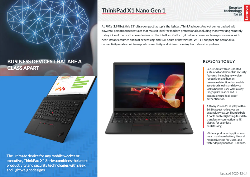 Page n°1 - Manuel utilisateur Lenovo ThinkPad X1 Nano
