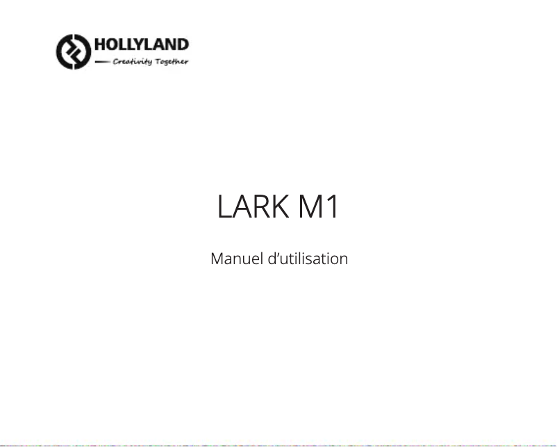 Image de la première page du manuel de l'appareil LARK M1