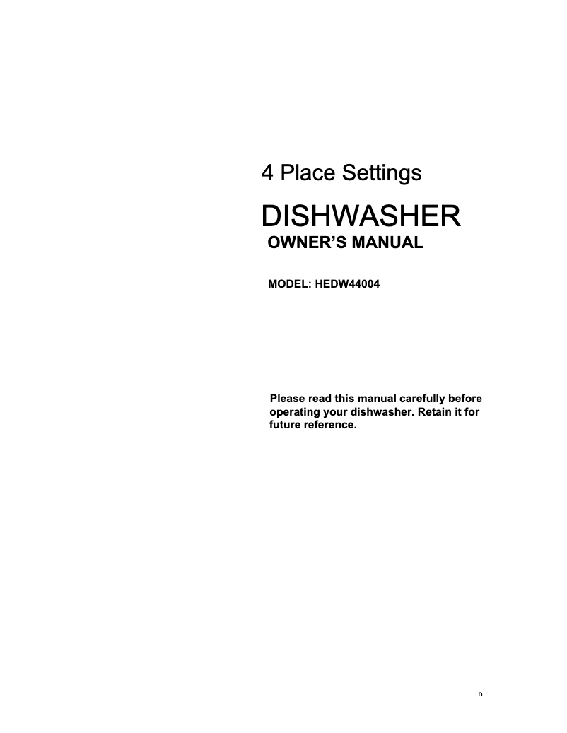 Page 1 de la notice Manuel utilisateur Holland Electro DW4-4004