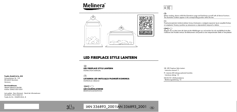 Page n°1 - Manuel utilisateur Melinera IAN 336893