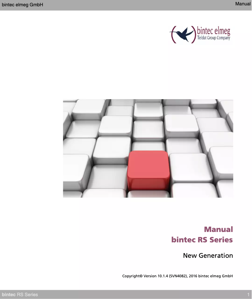 Page n°1 - Manuel utilisateur Bintec-elmeg RS353AW