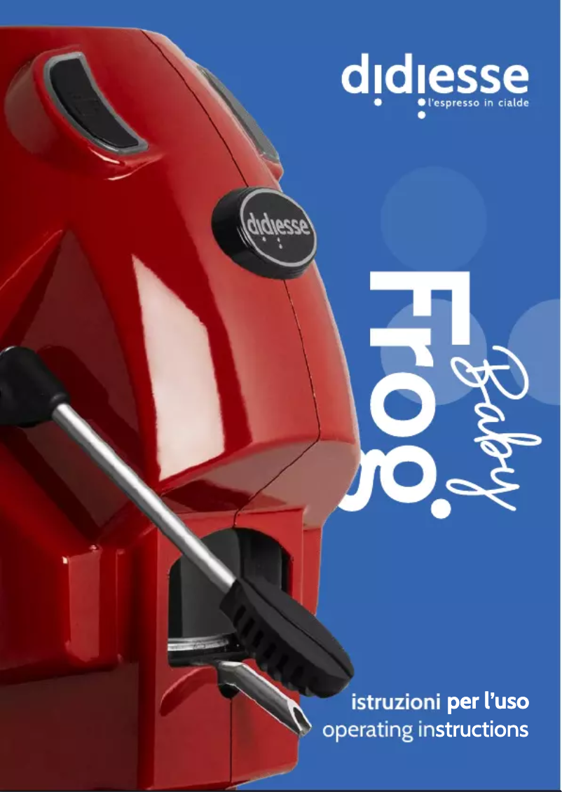 Page 1 de la notice Manuel utilisateur Didiesse Baby Frog