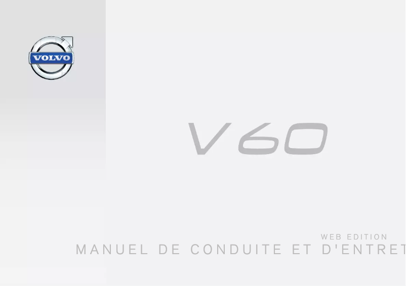 Image de la première page du manuel de l'appareil V60 (2013)