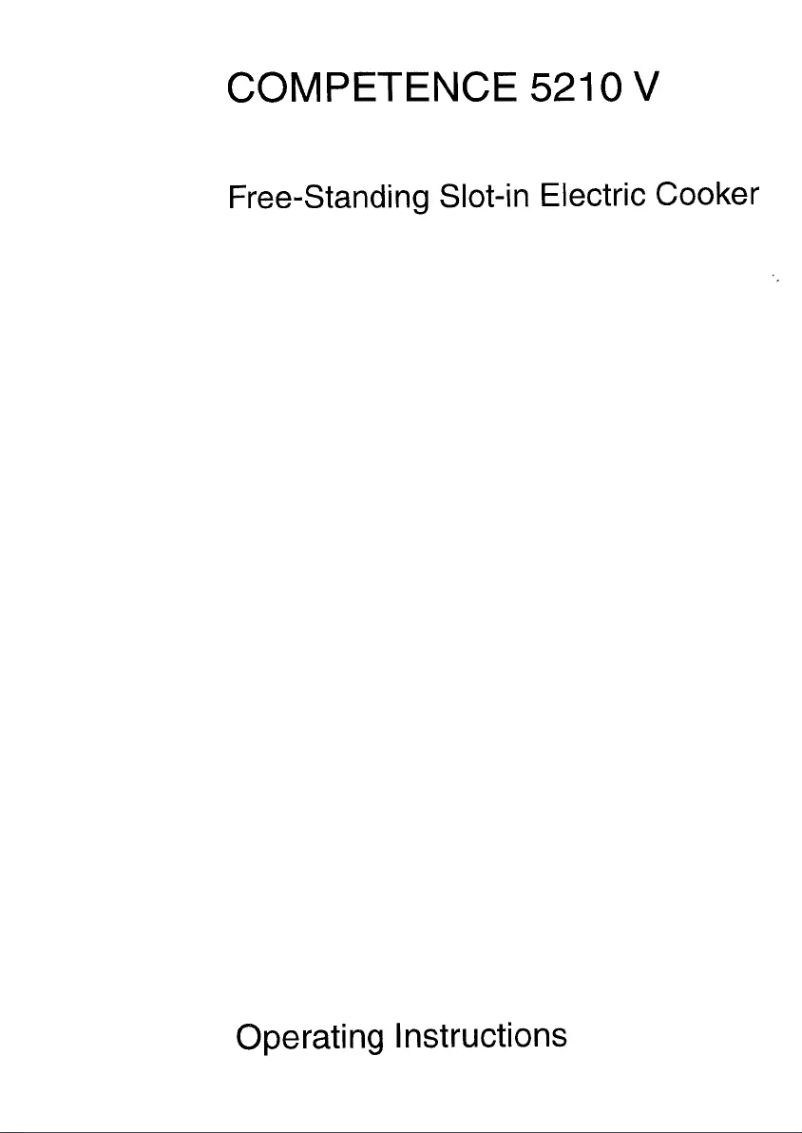 Page 1 de la notice Manuel utilisateur AEG Competence 5210 V W