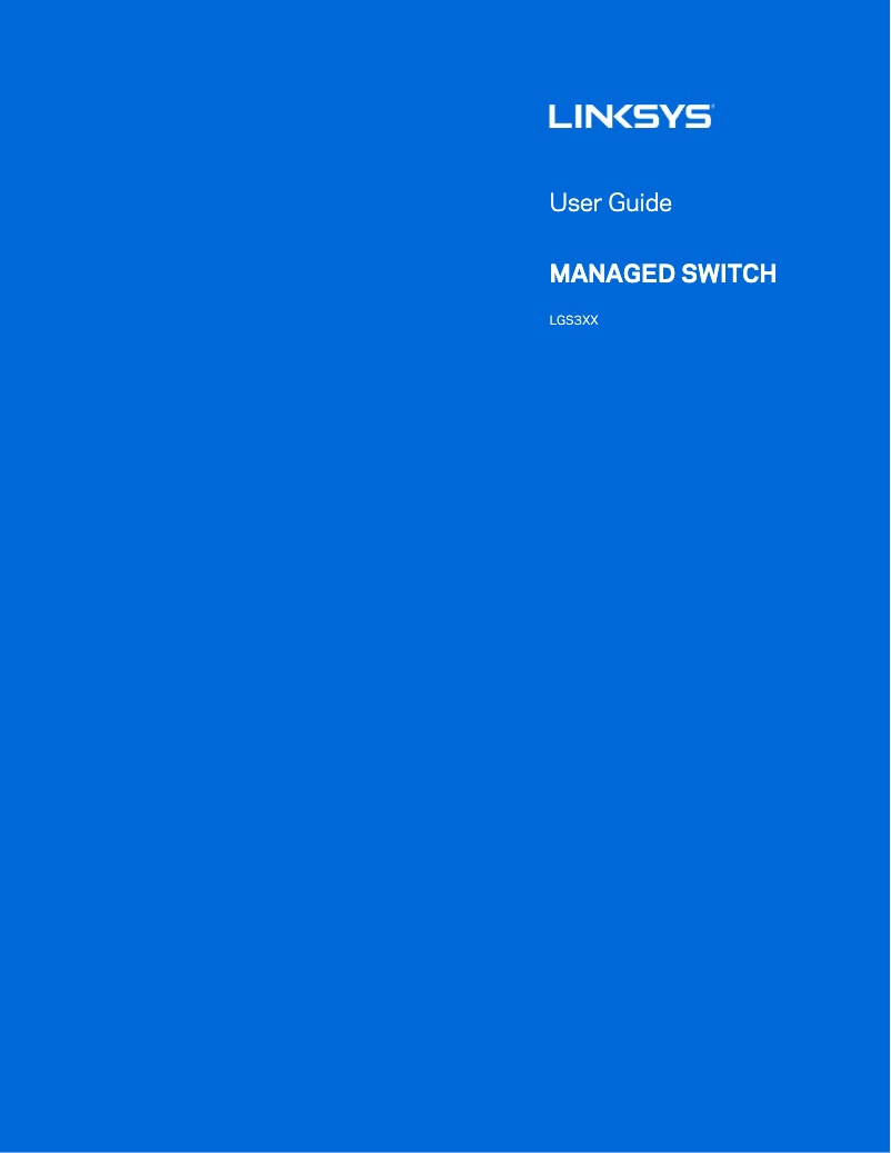 Page n°1 - Manuel utilisateur Linksys LGS352MPC