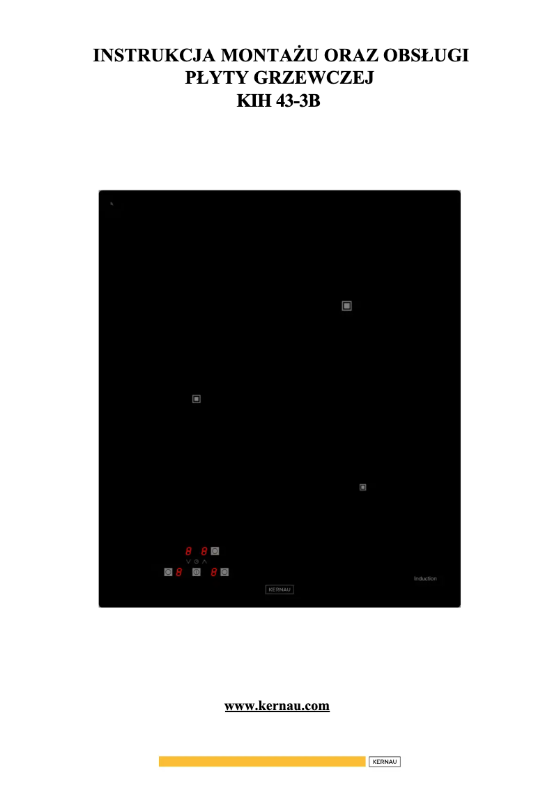 Page 1 de la notice Manuel utilisateur Kernau KIH 43-3B
