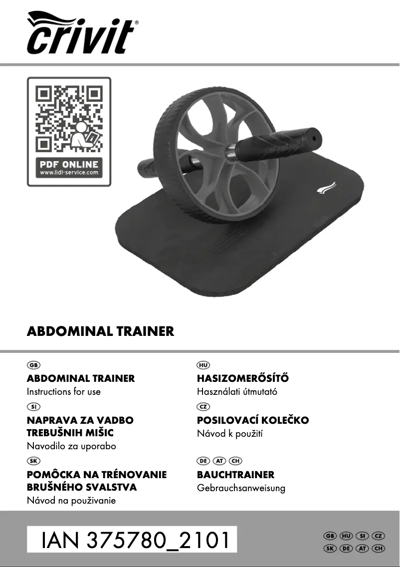 Page n°1 - Manuel utilisateur Crivit IAN 375780