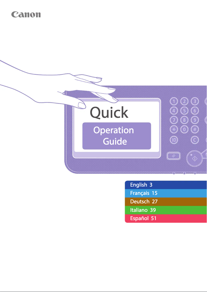Image de la première page du manuel de l'appareil imageRUNNER ADVANCE C7580i III