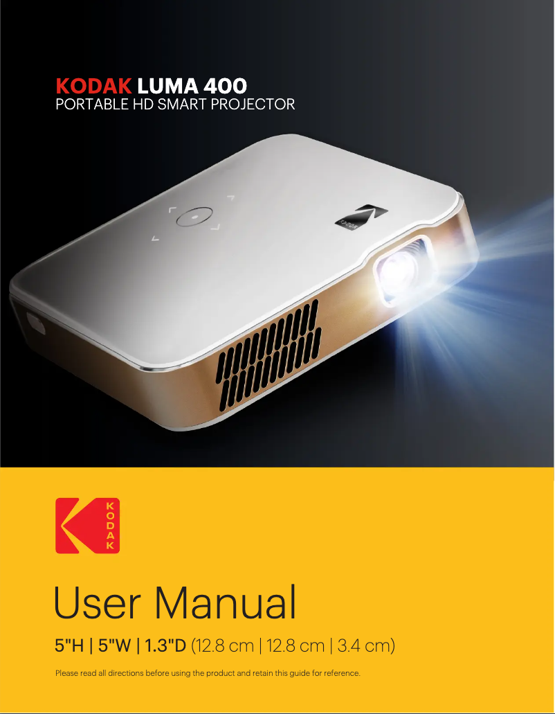 Page 1 de la notice Manuel utilisateur Kodak Luma 400