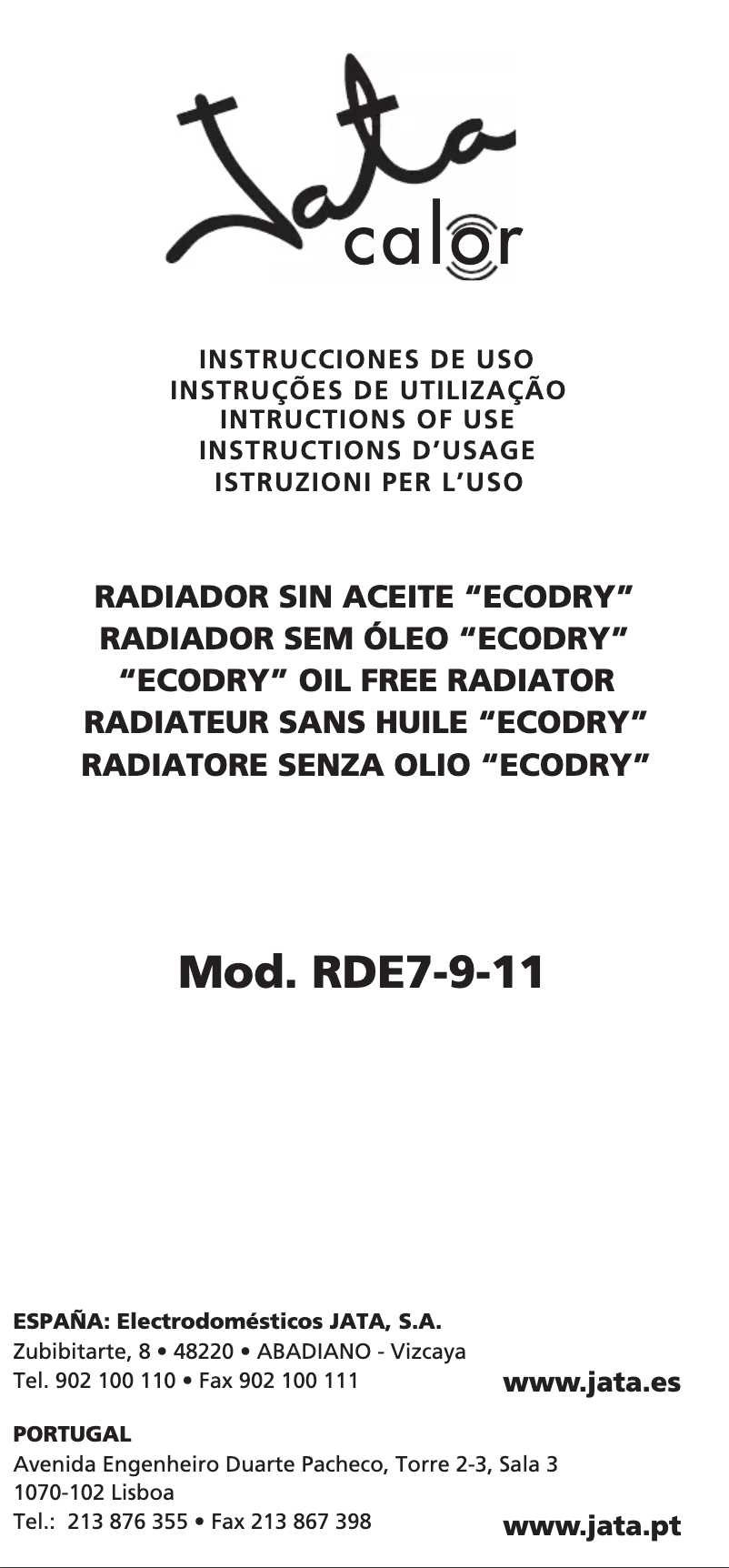 Image de la première page du manuel de l'appareil RDE11