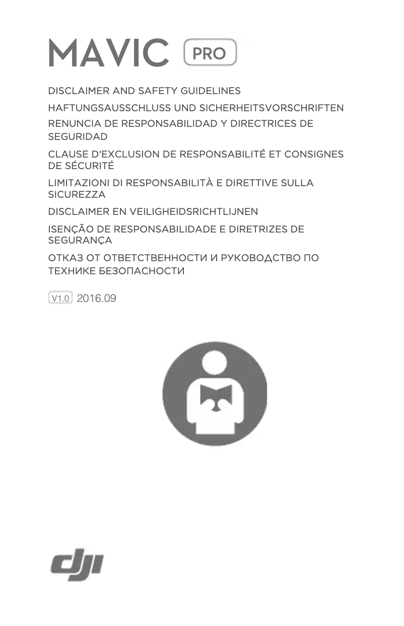 Page 1 of the manual Use and Maintenance Manual DJI Mavic Pro 4K
