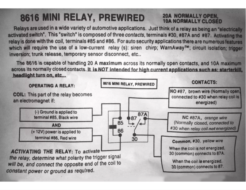 Page n°1 - Manuel utilisateur Viper XpressKit 8616 Mini Relay