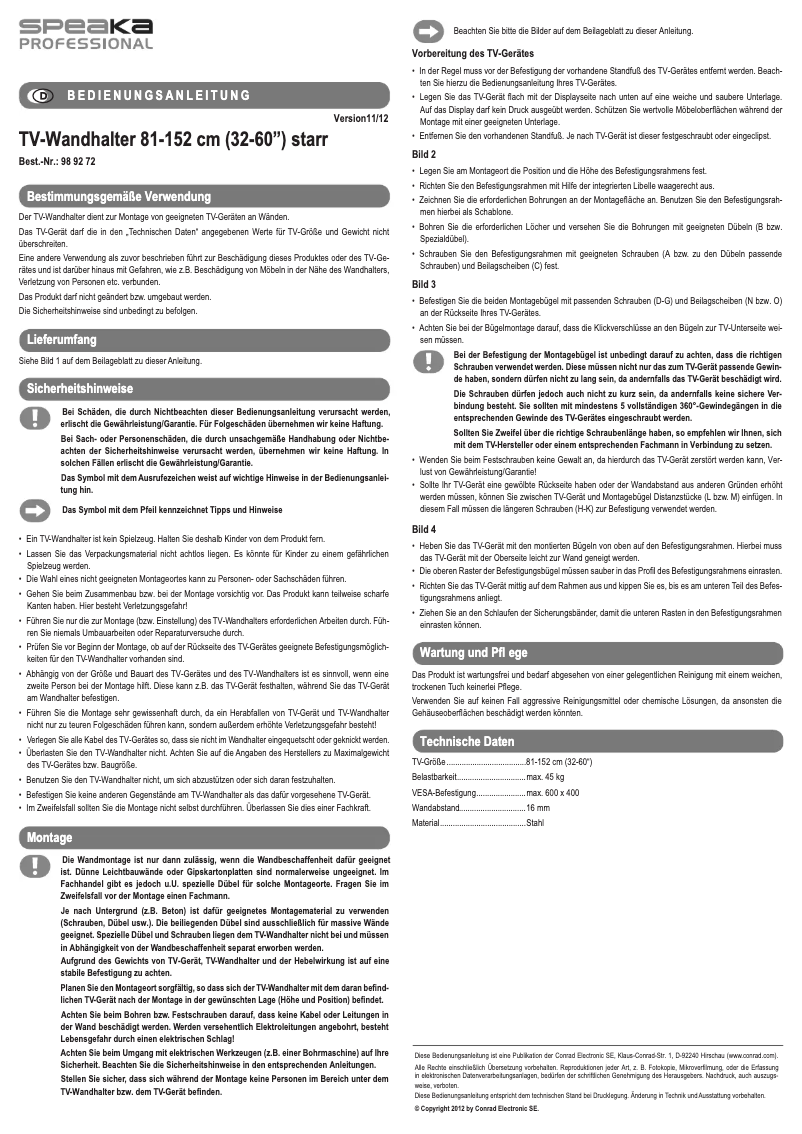 Page n°1 - Manuel utilisateur Speaka 989272