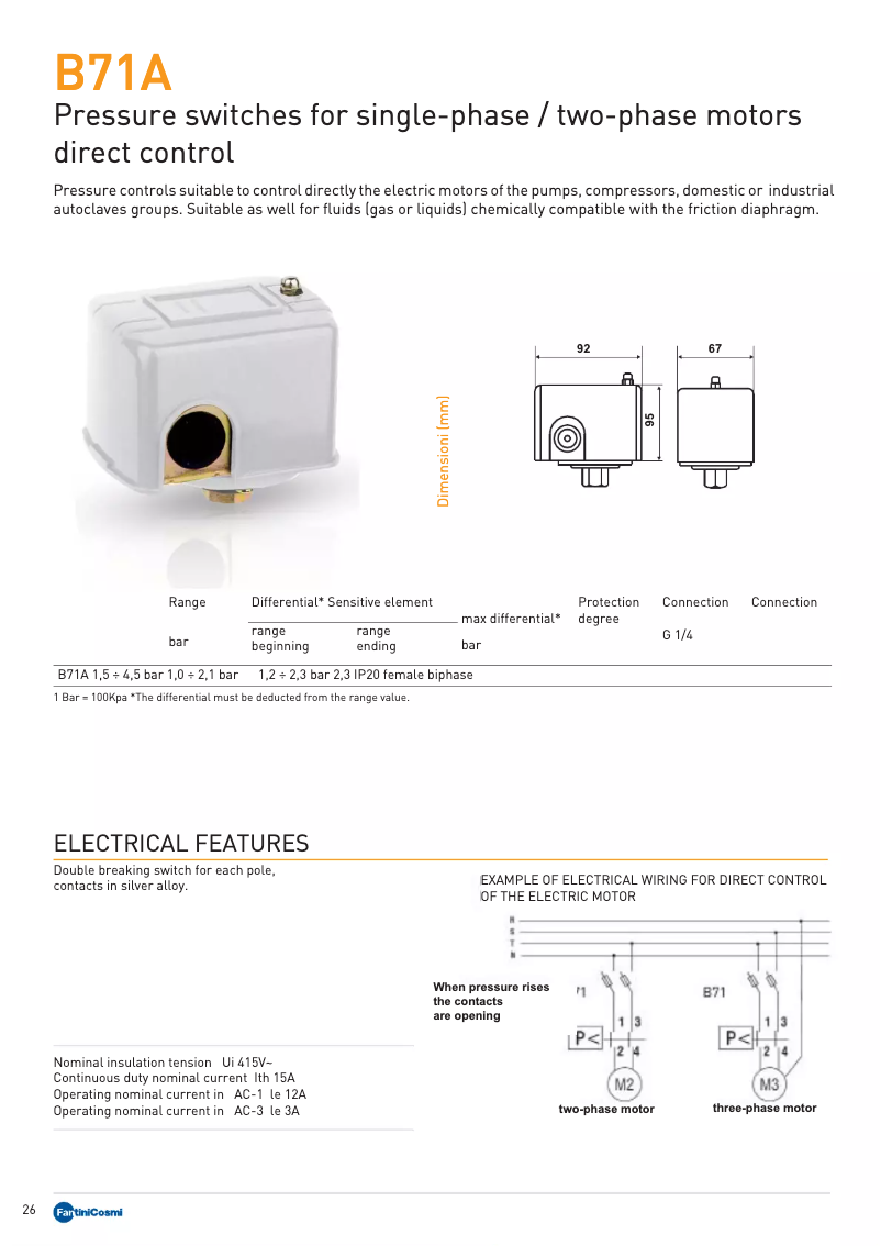 Page 1 de la notice Manuel utilisateur Fantini Cosmi B71A
