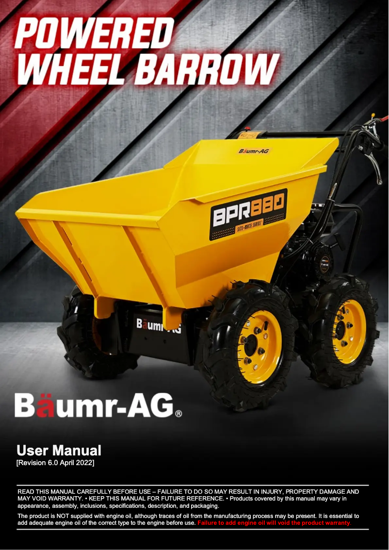 Page 1 de la notice Manuel utilisateur Baumr-AG BPR880