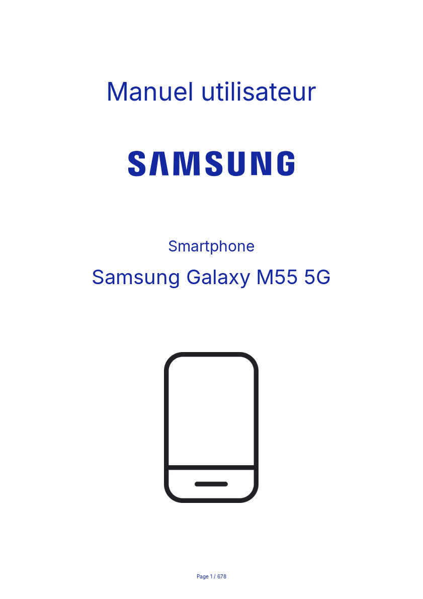 Page n°1 - Manuel utilisateur Samsung Galaxy M55 5G