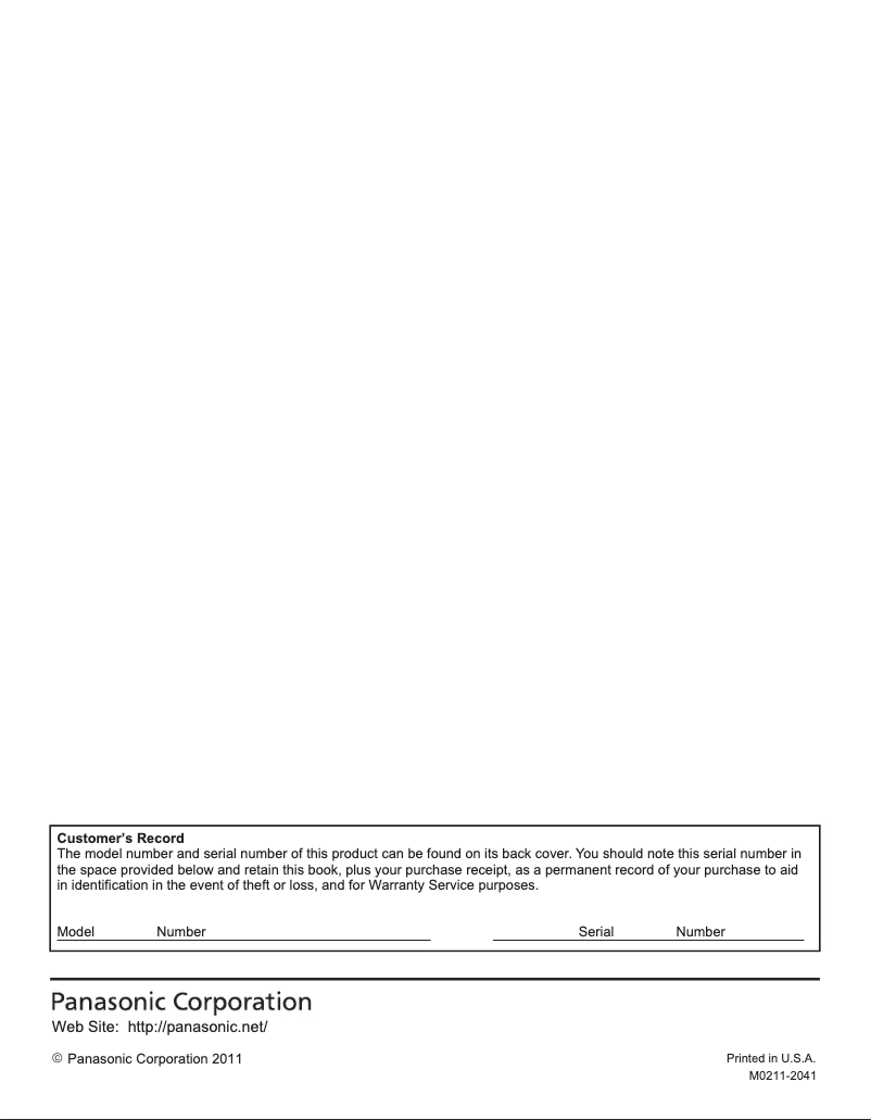 Page 1 de la notice Manuel utilisateur Panasonic Viera TC-P55VT30