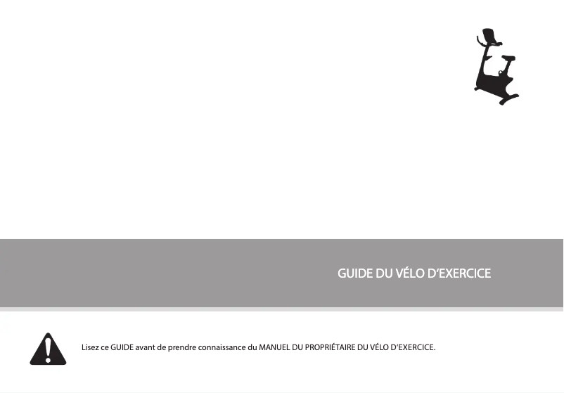 Page 1 de la notice Manuel utilisateur Horizon Fitness PAROS