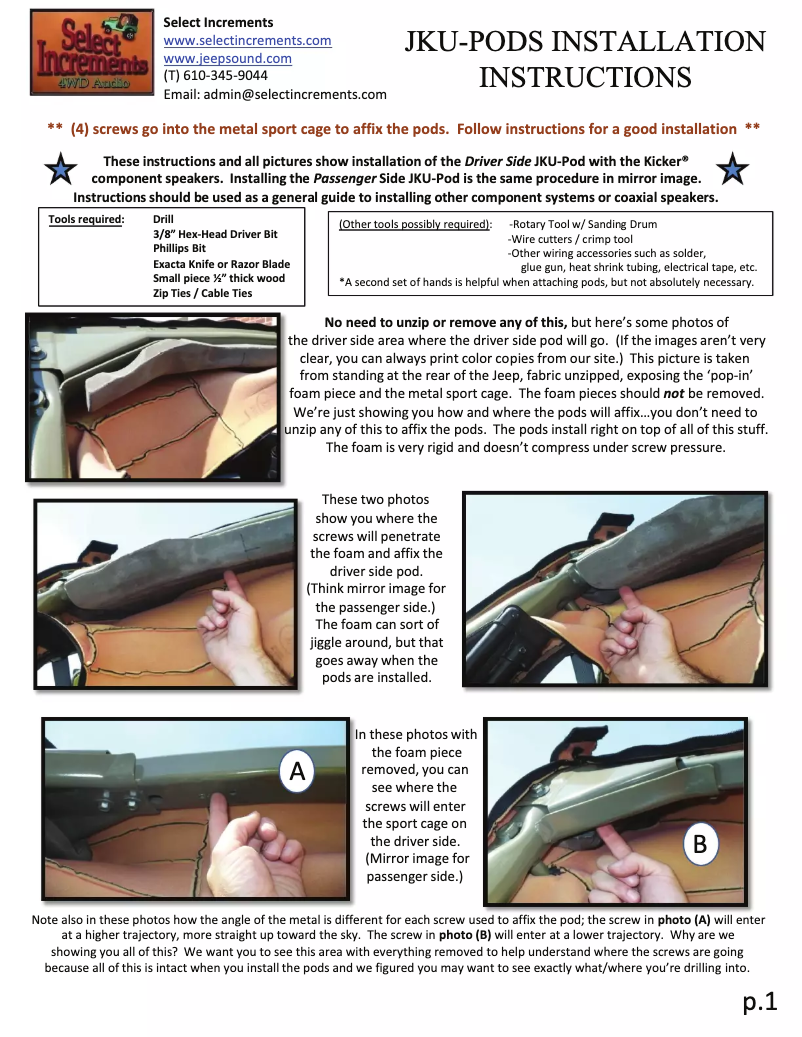 Image de la première page du manuel de l'appareil JKU-Pods