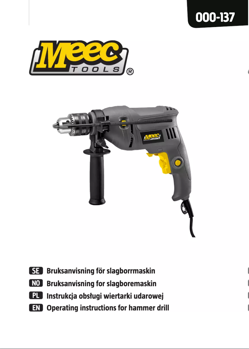 Page 1 de la notice Manuel utilisateur Meec Tools 000-137