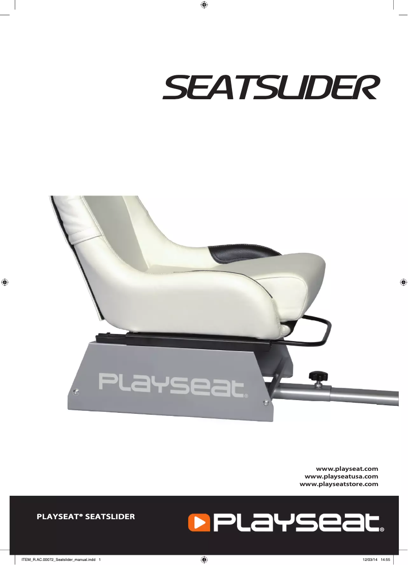 Page 1 de la notice Manuel utilisateur Playseat Seat Slider