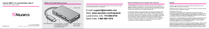Page n°1 - Manuel utilisateur Aluratek AUHC0304F