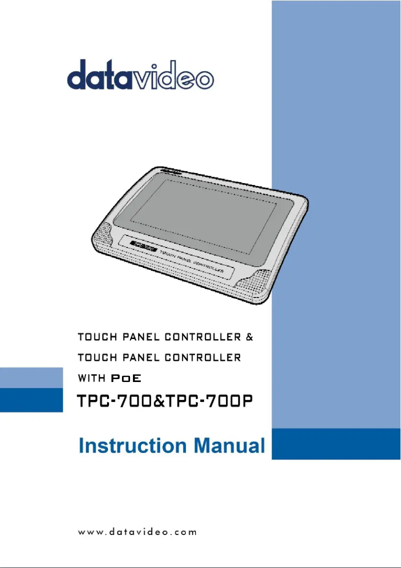 Page n°1 - Manuel utilisateur DataVideo TPC-700P