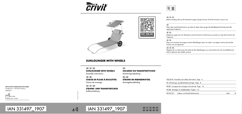 Page n°1 - Manuel utilisateur Crivit IAN 331497
