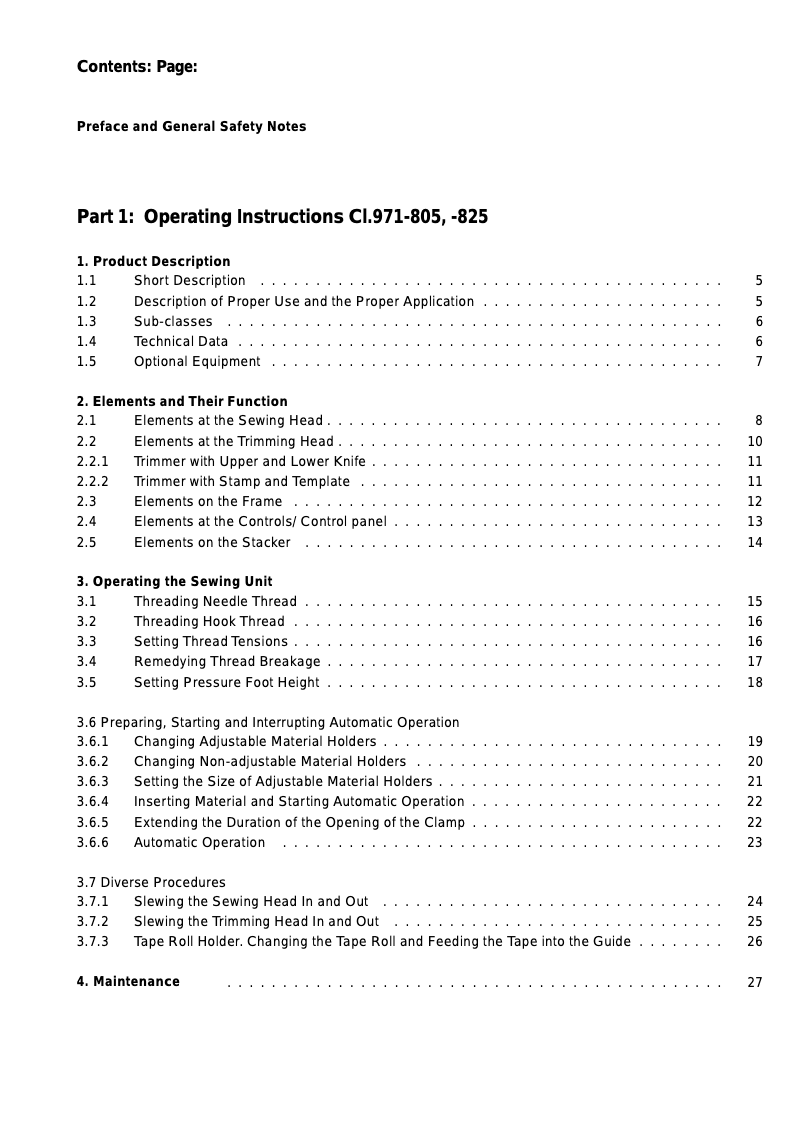 Image de la première page du manuel de l'appareil 971-805
