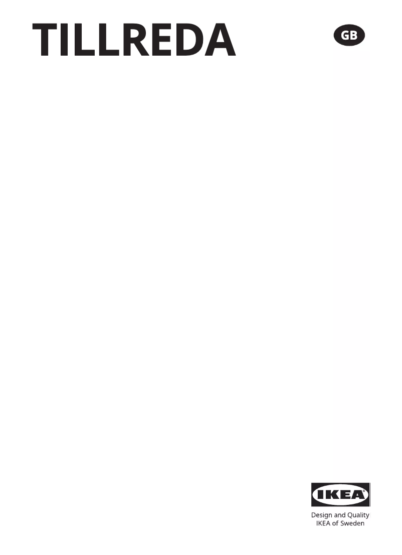 Image de la première page du manuel de l'appareil TILLREDA