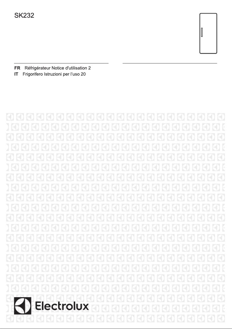 Page 1 de la notice Manuel utilisateur Electrolux SK232