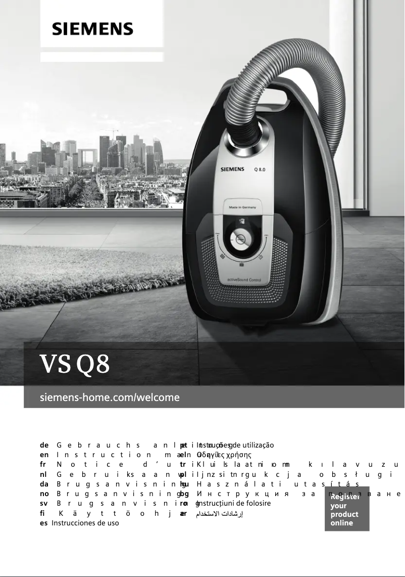 Page n°1 - Manuel utilisateur Siemens VSQ8SEN66B