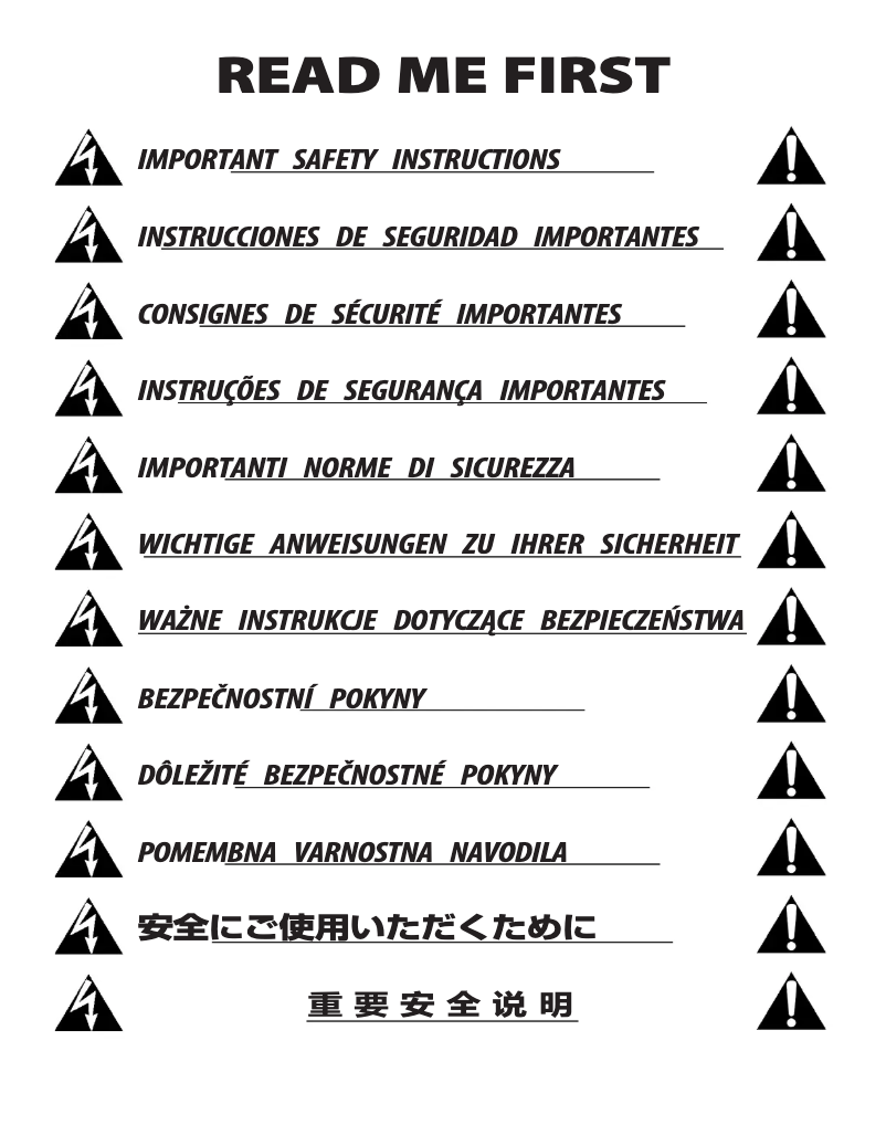 Página 1 del manual Instrucciones de seguridad Fender Tone Master Princeton Reverb-Amp