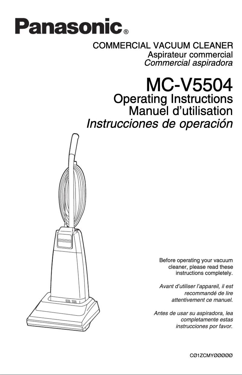 Image de la première page du manuel de l'appareil Commercial MCV5504