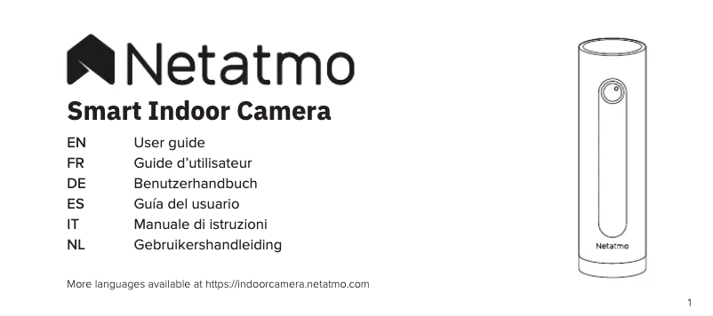 Page 1 de la notice Manuel utilisateur Netatmo Welcome