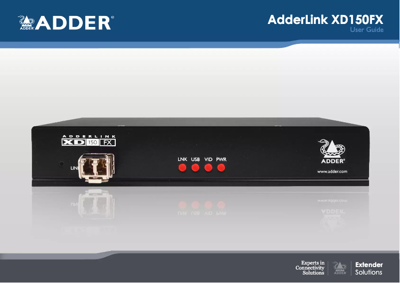 Página 1 del manual Manual de usuario Adder XD150FX-MM