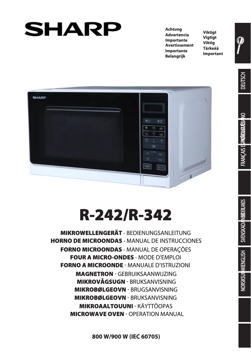 Image de la première page du manuel de l'appareil R-342