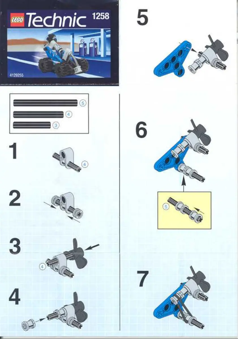 Page 1 de la notice Manuel utilisateur Lego Technic 1258