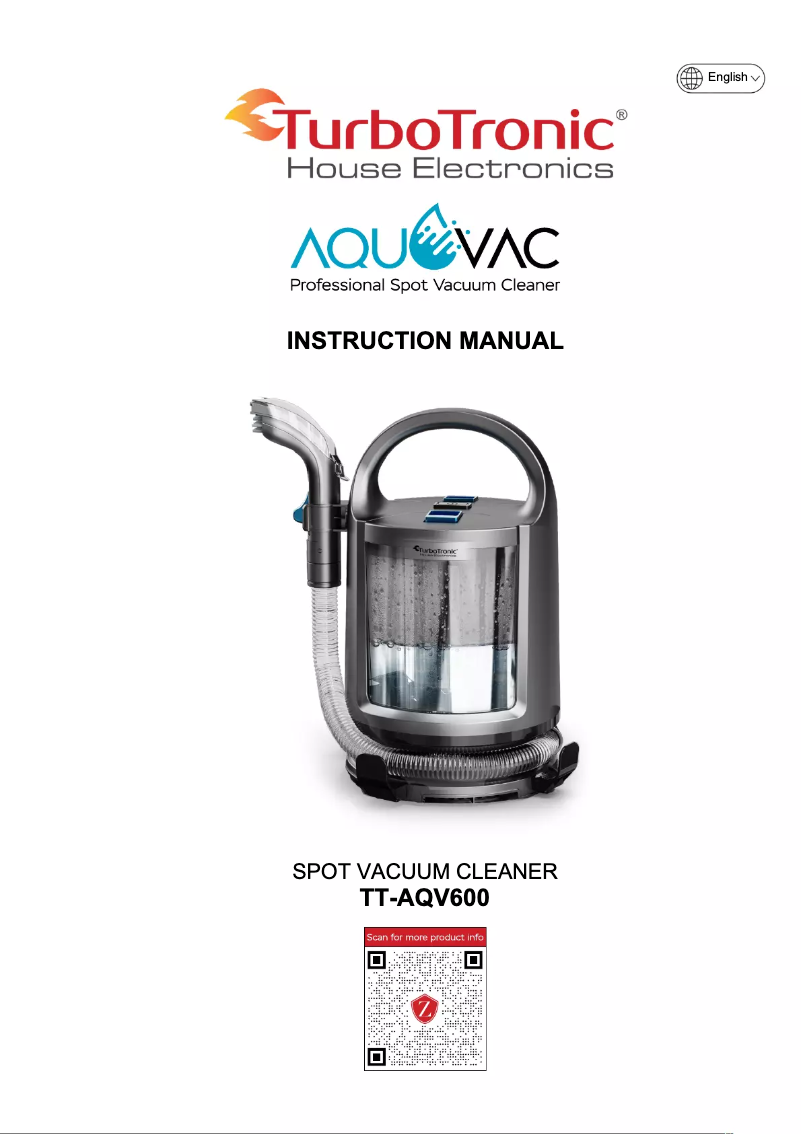 Page n°1 - Manuel utilisateur TurboTronic AquaVac TT-AQV600