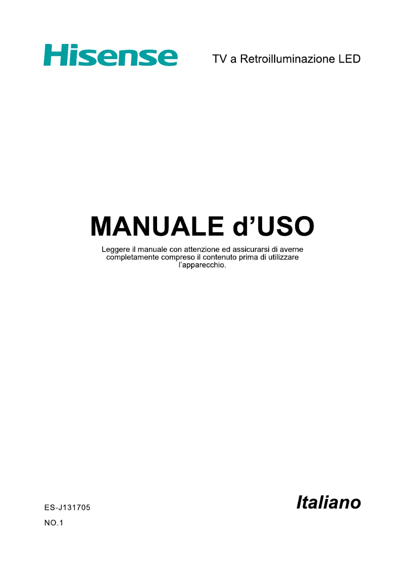 Page 1 de la notice Manuel utilisateur Hisense 65XT880
