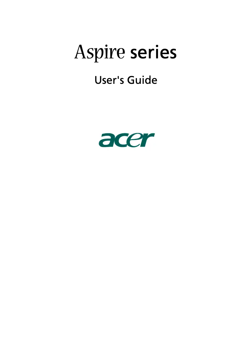Page n°1 - Manuel utilisateur Acer Aspire M5100