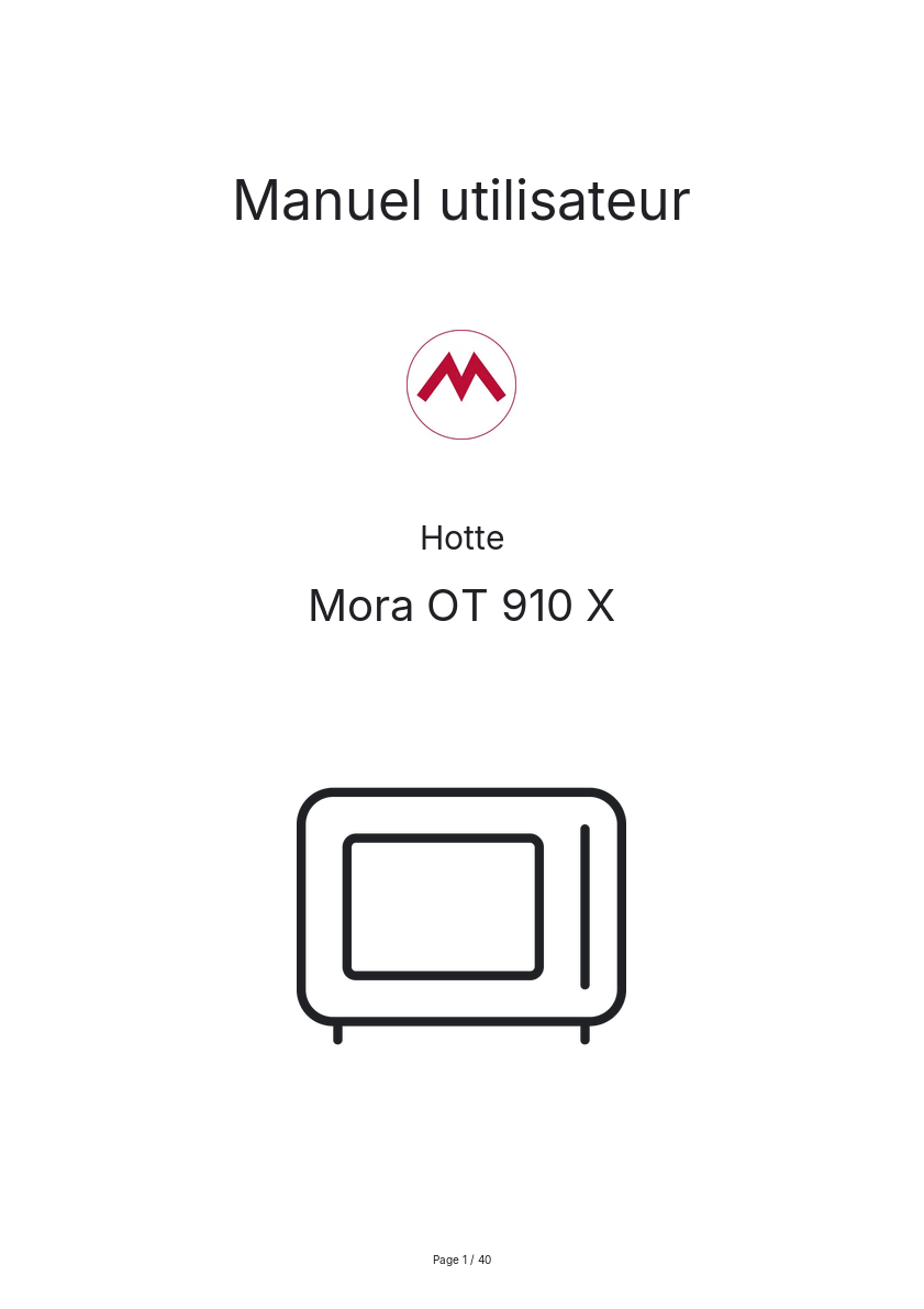 Image de la première page du manuel de l'appareil OT 910 X