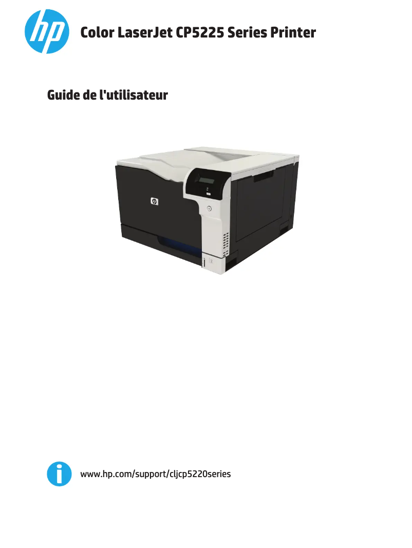 Page n°1 - Manuel utilisateur HP Color LaserJet CP5225