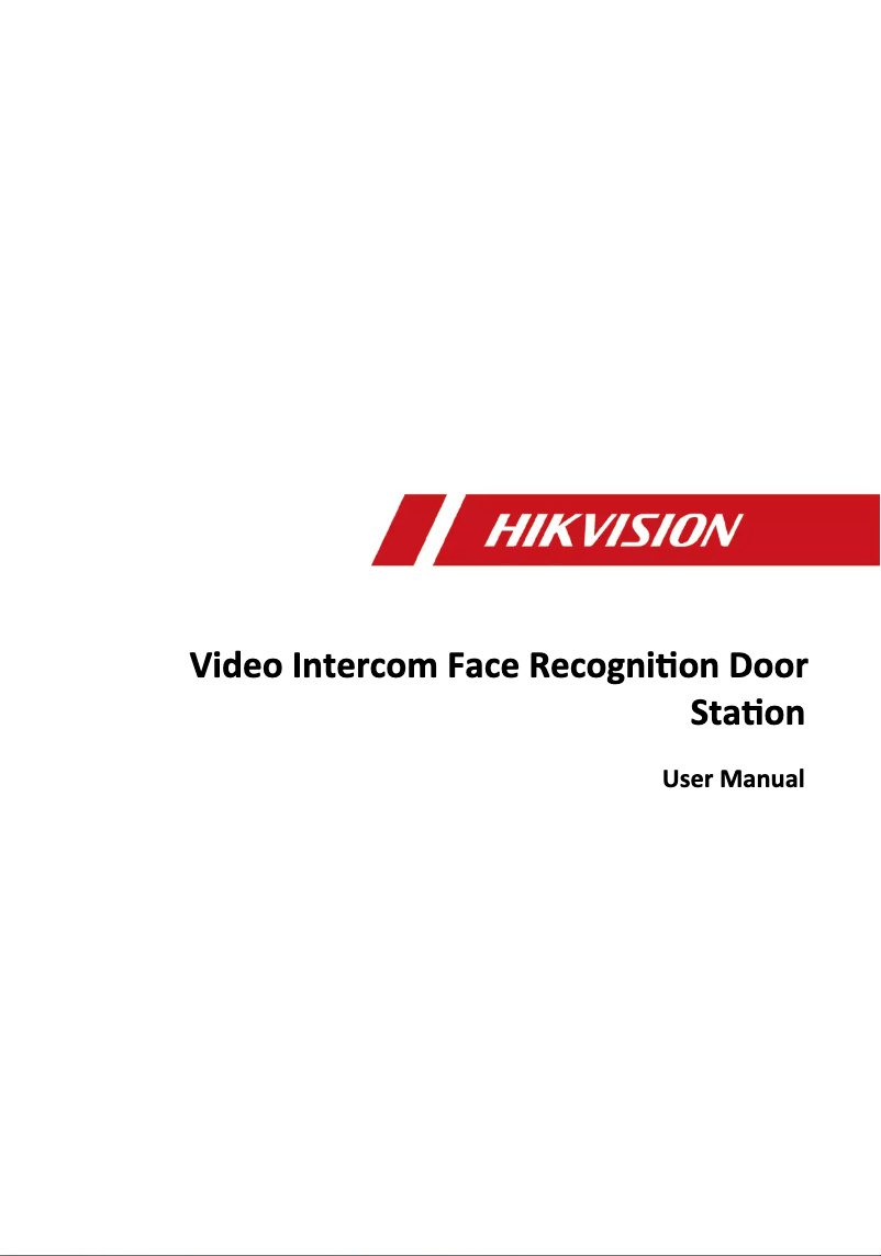 Página 1 del manual Manual de usuario Hikvision DS-KD9203-MTE6