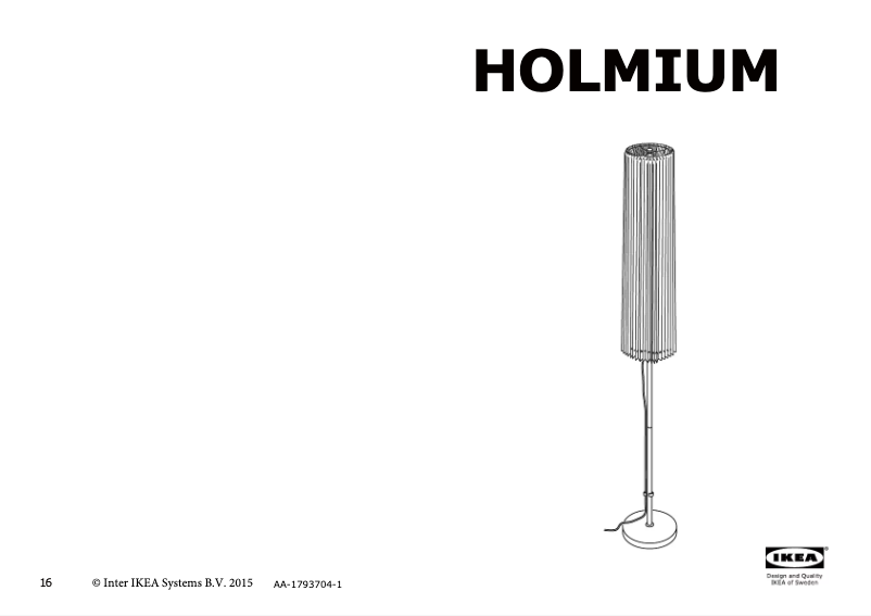 Image de la première page du manuel de l'appareil HOLMIUM