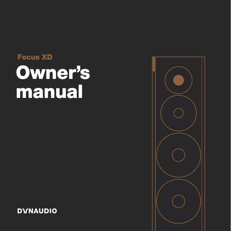 Page n°1 - Manuel utilisateur Dynaudio Focus 20 XD