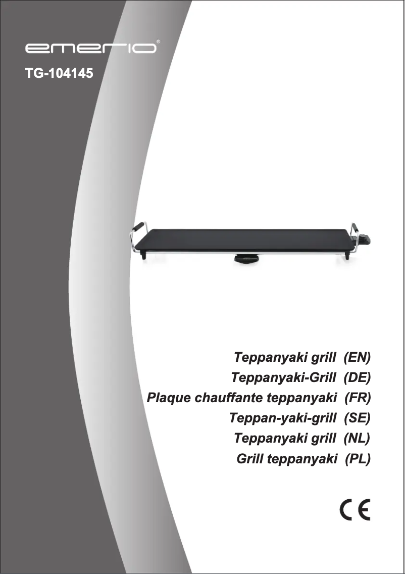 Page 1 de la notice Manuel utilisateur Emerio TG-104145