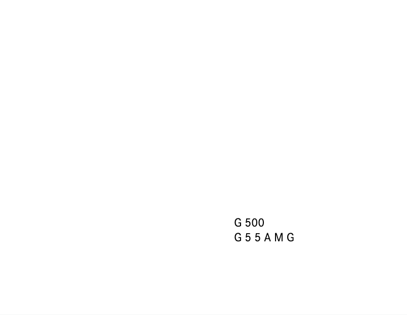 Page n°1 - Manuel utilisateur Mercedes-Benz G-Class (2005)