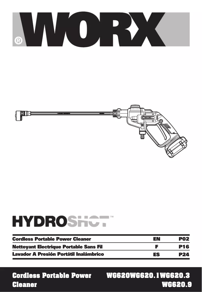Page 1 de la notice Manuel utilisateur Worx WG620.9